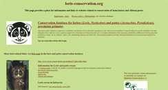Desktop Screenshot of loris-conservation.org