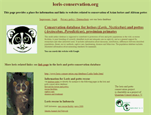 Tablet Screenshot of loris-conservation.org